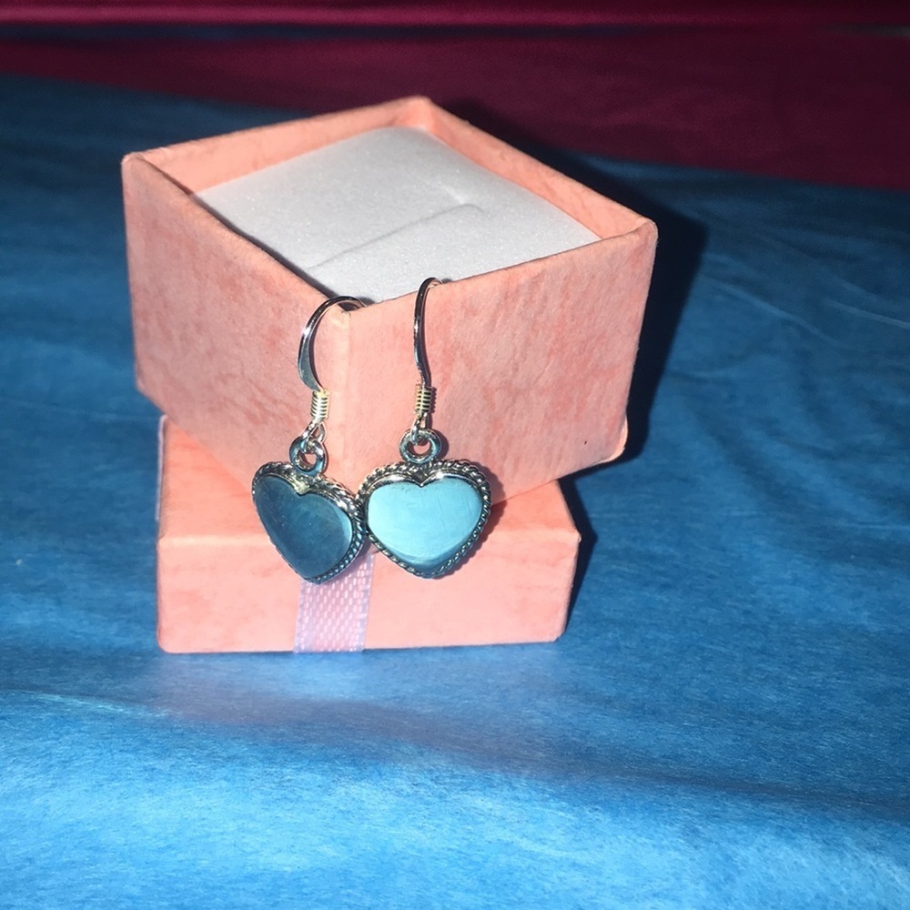 9.25 silver earrings size 1 inch